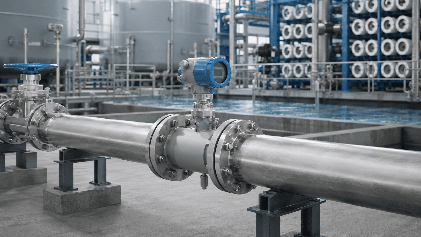 Gas and steam process line for swirl flowmeter application context