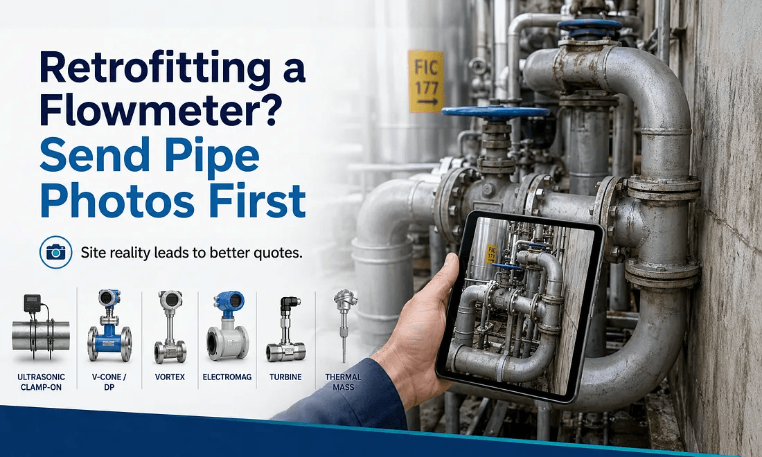 Existing industrial pipeline used for retrofit flowmeter review