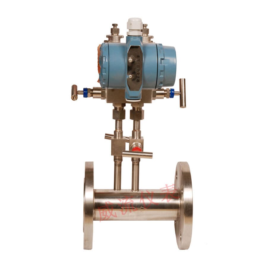 Velomac V-Cone flowmeter on clean background